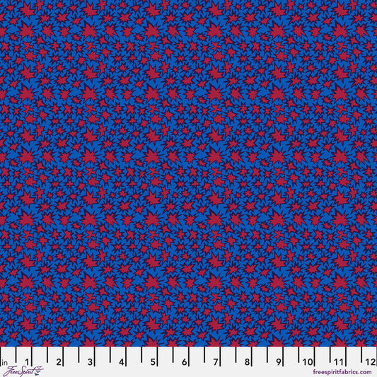 SM Bang Blue quilting fabric, part of the Bits & Bobs fabric collection by Brandon Mably (SKU: PWBM115.BLUE)