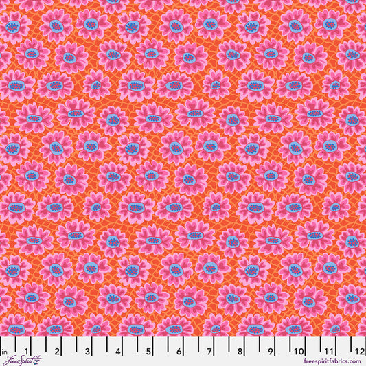 SM Flower Net Red quilting fabric, part of the Bits & Bobs fabric collection by Brandon Mably (SKU: PWBM116.RED)