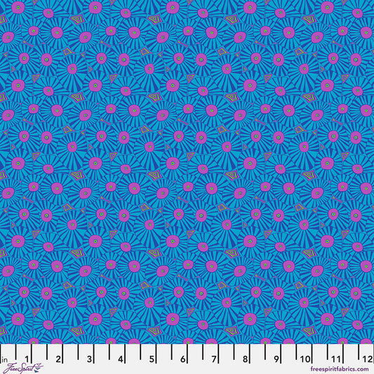 SM Brollies Blue quilting fabric, part of the Bits & Bobs fabric collection by Brandon Mably (SKU: PWBM117.BLUE)