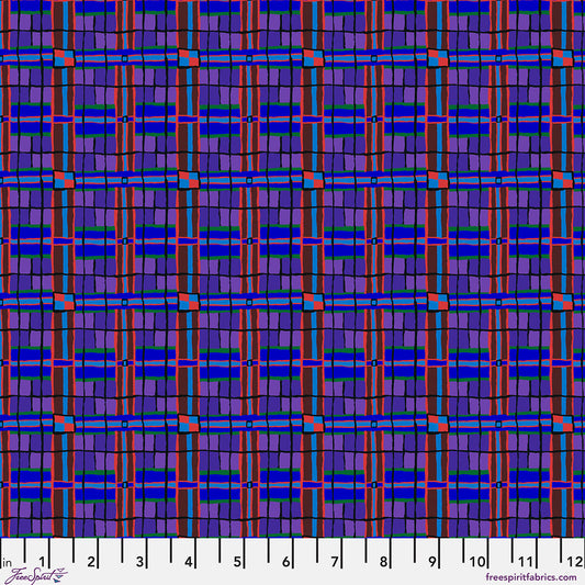 SM Checkmate Blue quilting fabric, part of the Bits & Bobs fabric collection by Brandon Mably (SKU: PWBM118.BLUE)
