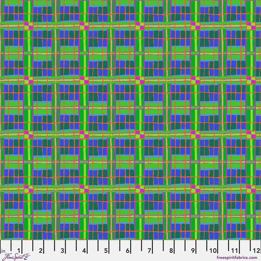 SM Checkmate Green quilting fabric, part of the Bits & Bobs fabric collection by Brandon Mably (SKU: PWBM118.GREEN)