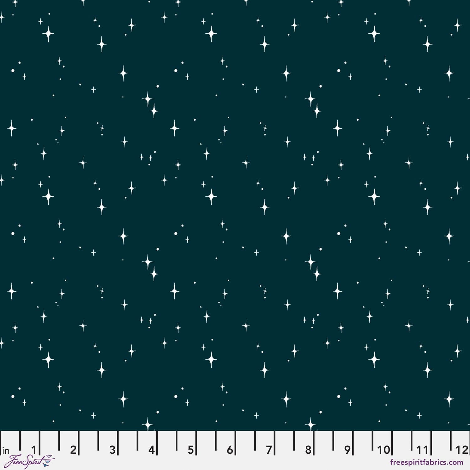 Starlight Star Bright in Navy quilting fabric, part of the 12 Days of Christmas fabric collection by Cori Dantini (SKU: PWCD133.XNAVY)