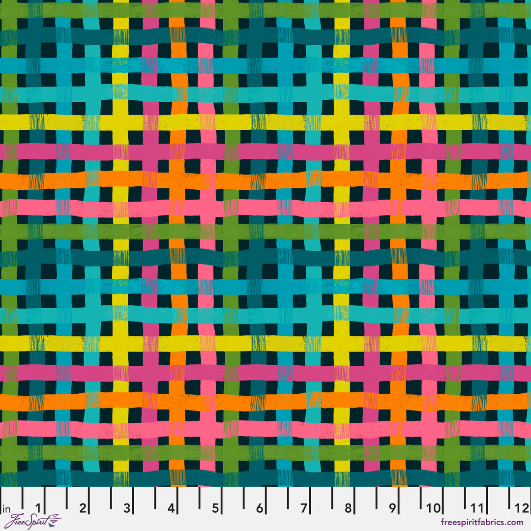 Fun Fun Fun quilting fabric, part of the What the Bird Said fabric collection by Cori Dantini (SKU: PWCD156.XMULTI)