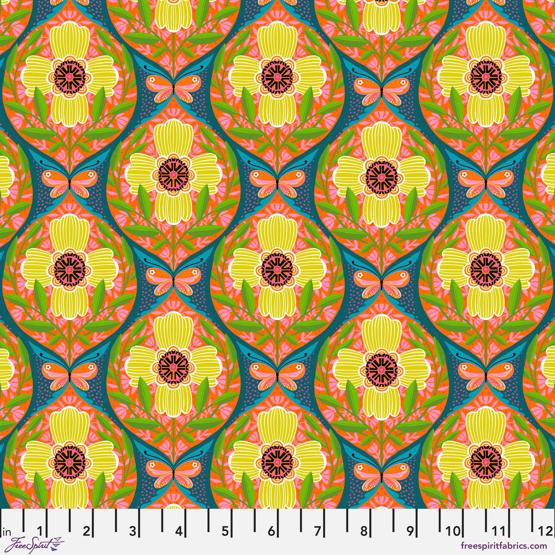 Never Too Many quilting fabric, part of the What the Birds Said fabric collection by Cori Dantini (SKU: PWCD161.XMULTI)