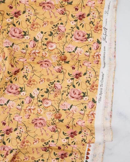 Entwined in Canary quilting fabric, part of the Enrapture fabric collection by Giucy Giuce (SKU: PWGG005.CANARY)