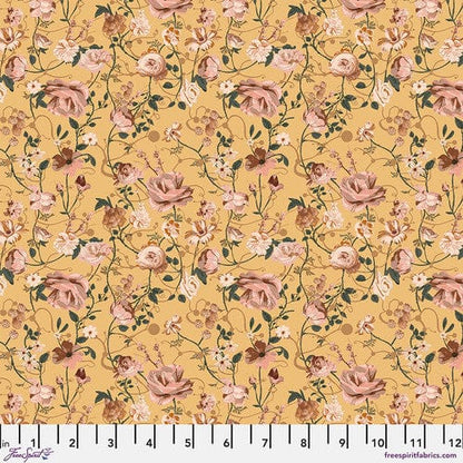 Entwined in Canary quilting fabric, part of the Enrapture fabric collection by Giucy Giuce (SKU: PWGG005.CANARY)