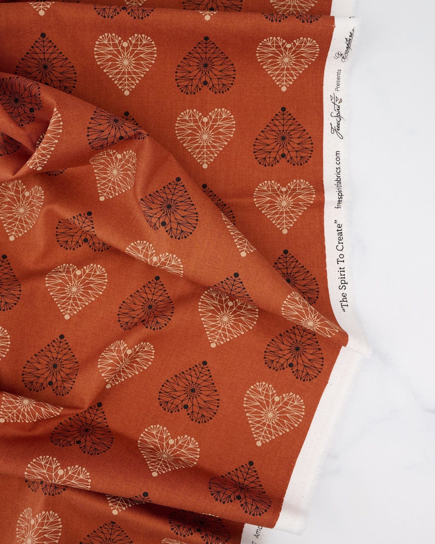 Amour in Spice quilting fabric, part of the Enrapture fabric collection by Giucy Giuce (SKU: PWGG007.SPICE)