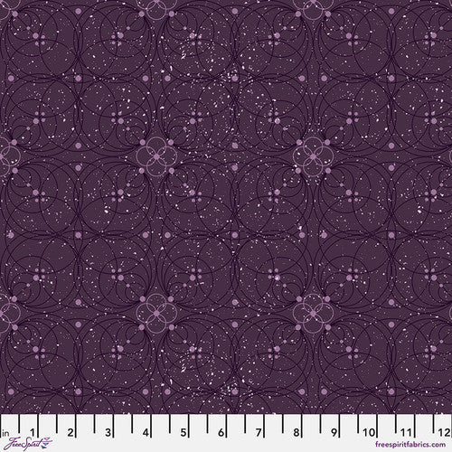 Flourish in Amethyst quilting fabric, part of the Enrapture fabric collection by Giucy Giuce (SKU: PWGG008.AMETHYST)