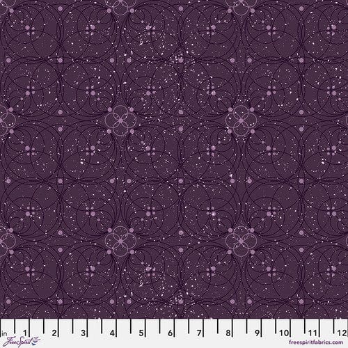 Flourish in Amethyst quilting fabric, part of the Enrapture fabric collection by Giucy Giuce (SKU: PWGG008.AMETHYST)