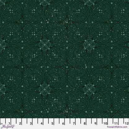Flourish in Emerald quilting fabric, part of the Enrapture fabric collection by Giucy Giuce (SKU: PWGG008.EMERALD)