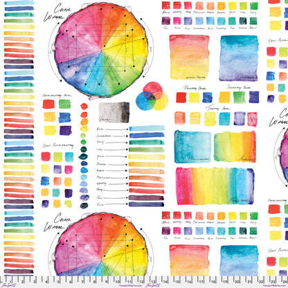 Hues in Polychrome quilting fabric, part of the Hue fabric collection by Giucy Giuce (SKU: PWGG013.POLYCHROME)