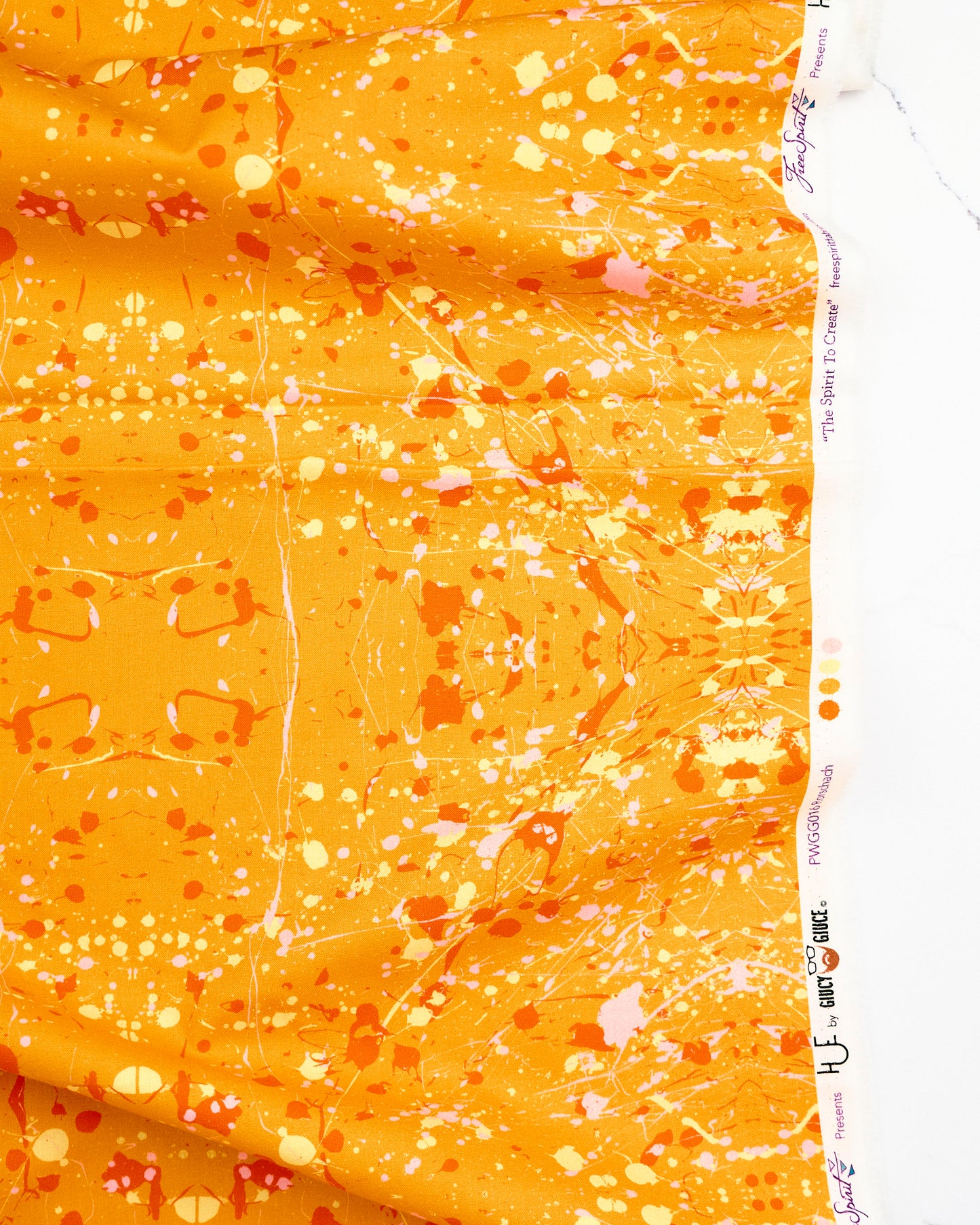 Rorschach in Persimmon - Hue by Giucy Giuce - Half Yard Fabric