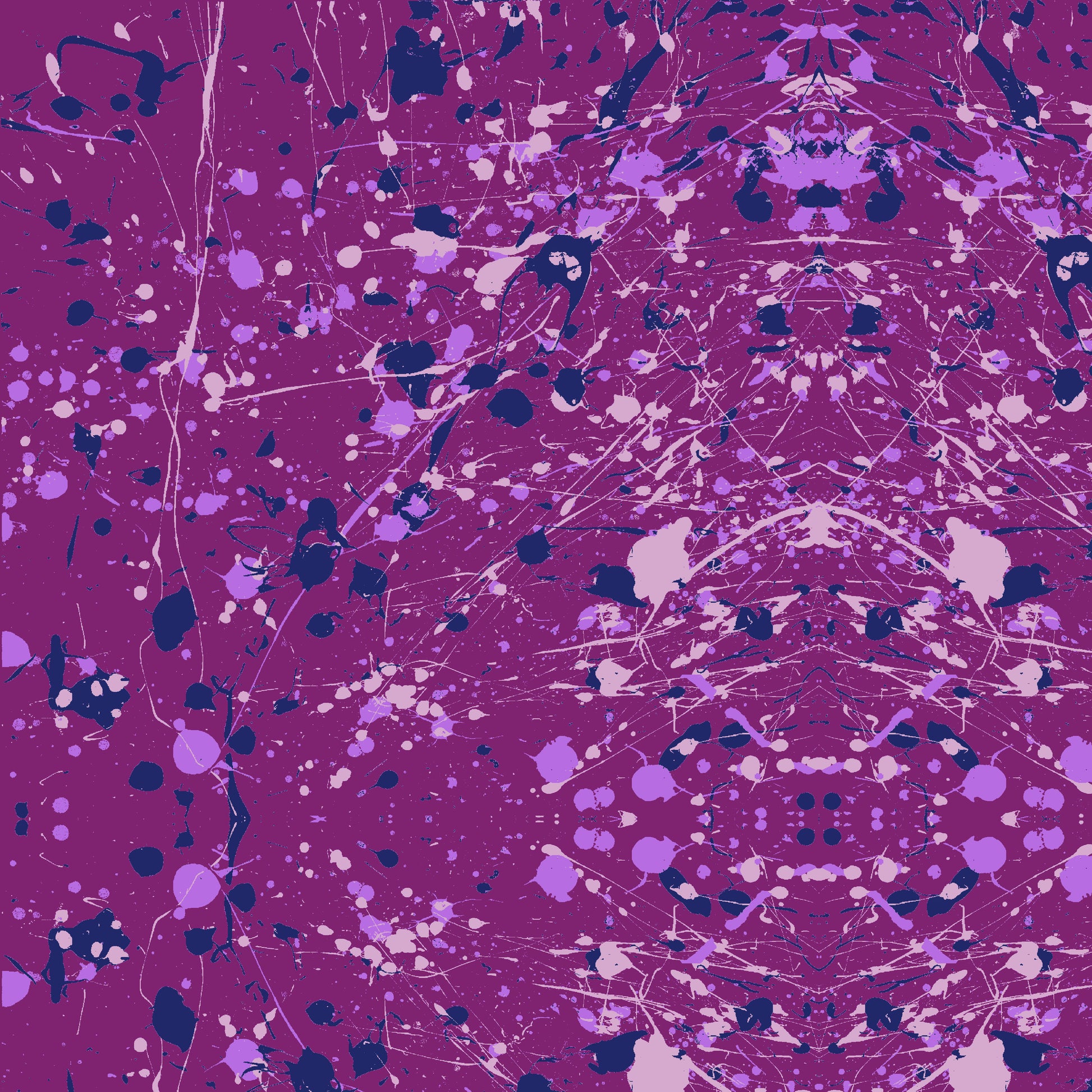 Rorschach in Violet quilting fabric, part of the Hue fabric collection by Giucy Giuce (SKU: PWGG016.VIOLET)