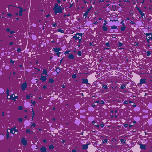 Rorschach in Violet quilting fabric, part of the Hue fabric collection by Giucy Giuce (SKU: PWGG016.VIOLET)