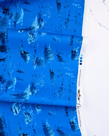 Brushtrokes in True Blue - Hue by Giucy Giuce - Half Yard Fabric