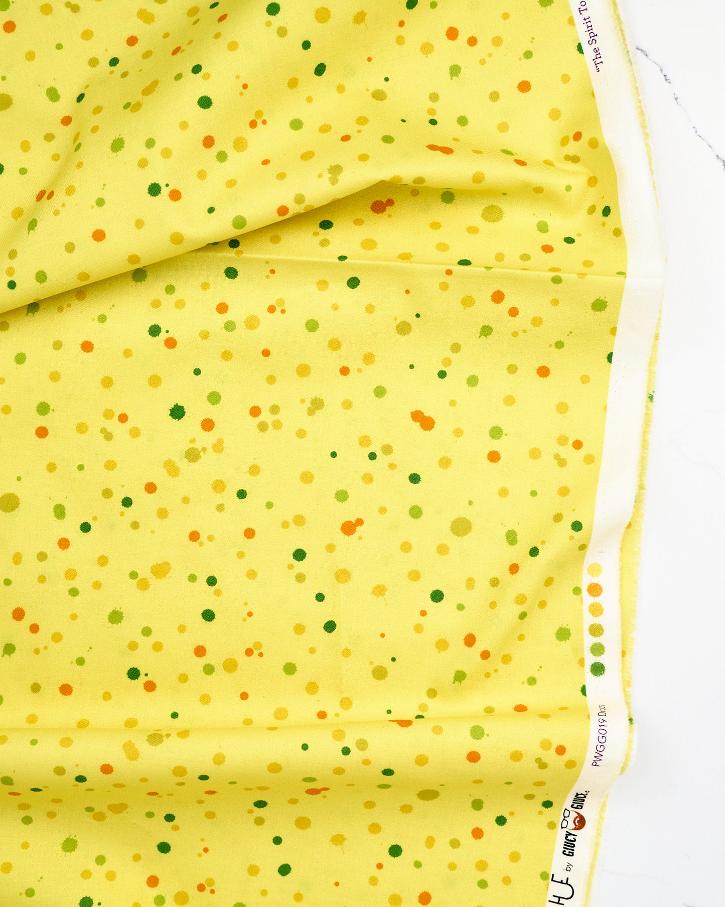 Drops in Canary - Hue by Giucy Giuce - Half Yard Fabric