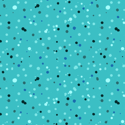 Drops in Peacock quilting fabric, part of the Hue fabric collection by Giucy Giuce (SKU: PWGG019.PEACOCK)