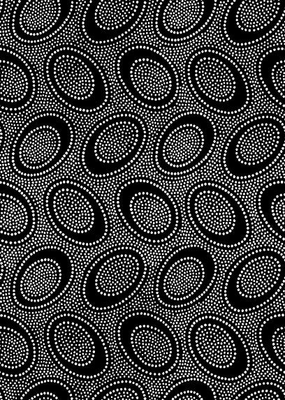 Aboriginal Dot in Black - Kaffe Fassett Collective - Half Yard