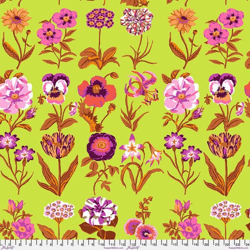 Flower Studies in Lime quilting fabric, part of the Kaffe Fassett Collective fabric collection by Kaffe Fassett (SKU: PWGP205.LIME)