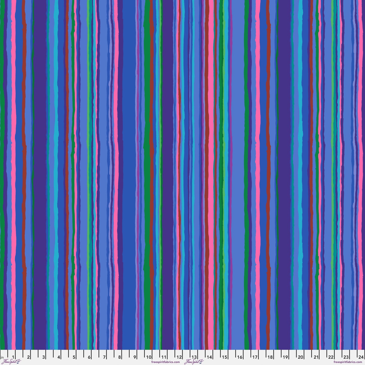 Echo Stripe in Blue quilting fabric, part of the Kaffe Fassett Collective February 2026 fabric collection (SKU: PWGP209.BLUE)
