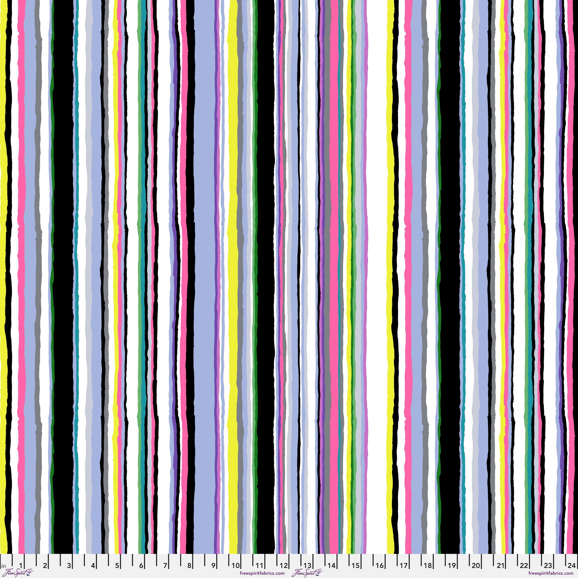 Echo Stripe in Contrast quilting fabric, part of the Kaffe Fassett Collective February 2026 fabric collection (SKU: PWGP209.CONTRAST)