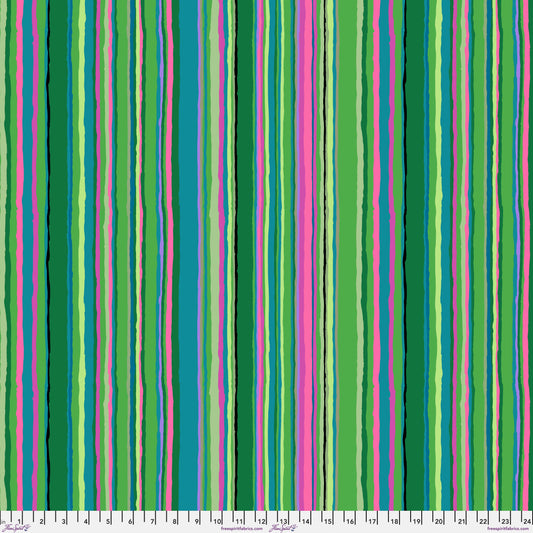 Echo Stripe Green quilting fabric, part of the Kaffe Fassett Collective February 2026 fabric collection (SKU: PWGP209.GREEN)