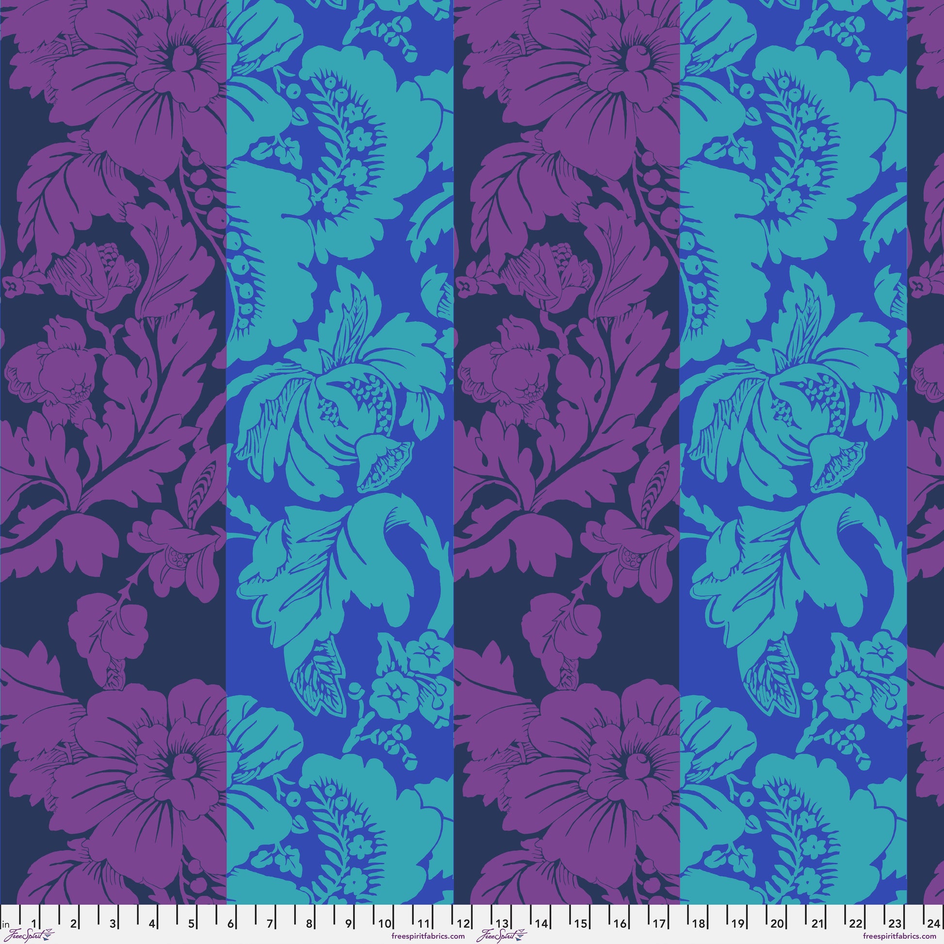Romance in Cool quilting fabric, part of the Kaffe Fassett Collective February 2026 fabric collection (SKU: PWGP210.COOL)