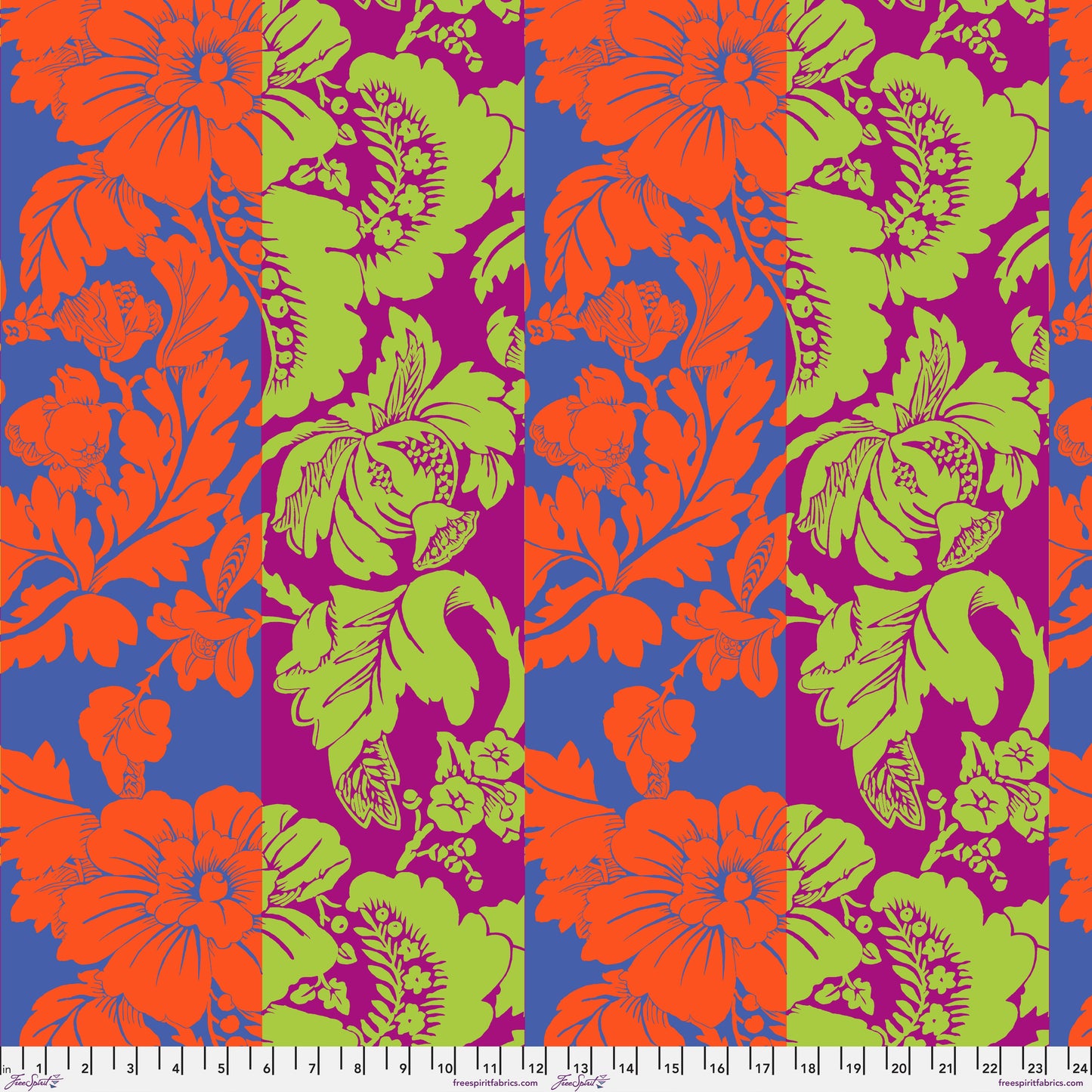 Romance in Hot quilting fabric, part of the Kaffe Fassett Collective February 2026 fabric collection (SKU: PWGP210.HOT)