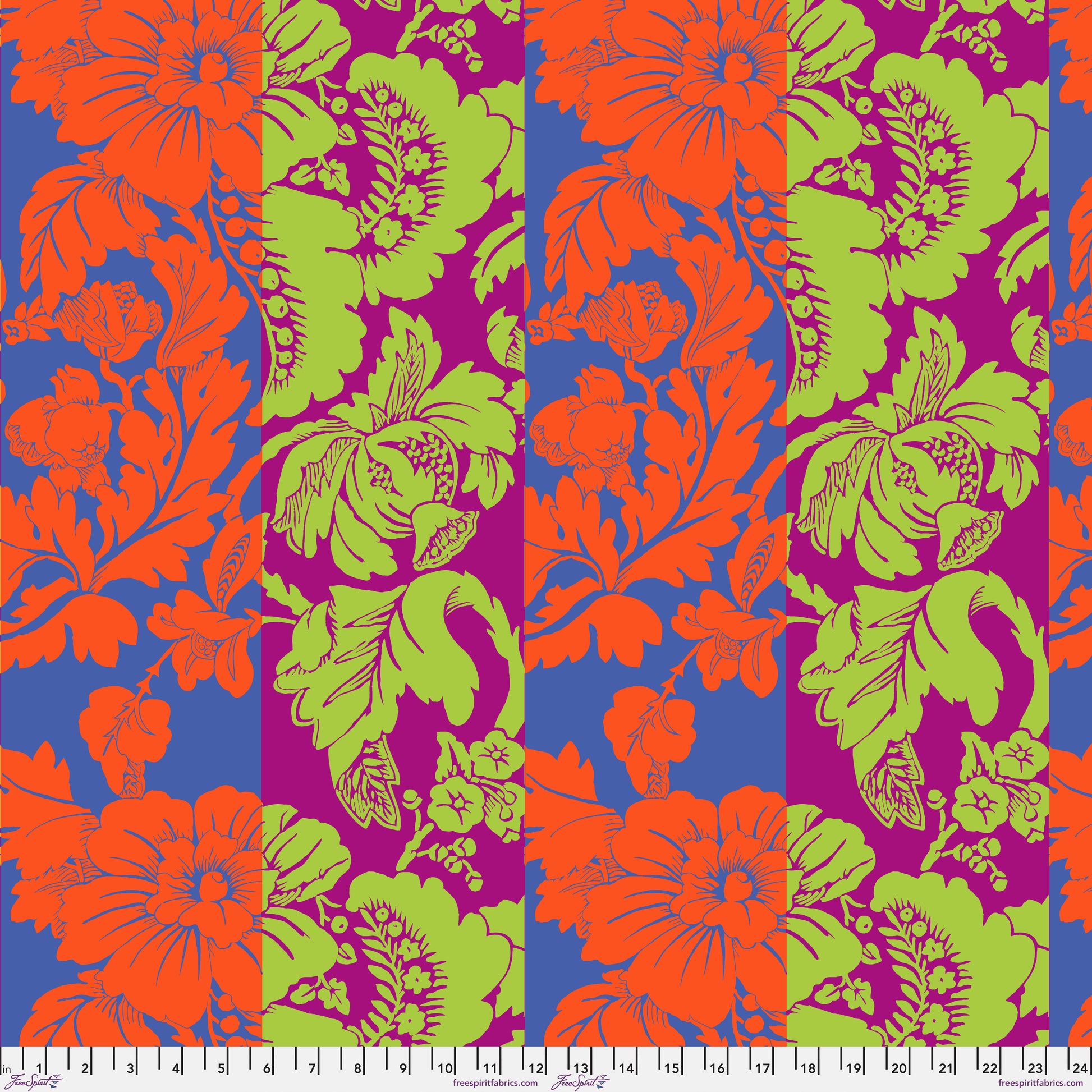 Romance in Hot quilting fabric, part of the Kaffe Fassett Collective February 2026 fabric collection (SKU: PWGP210.HOT)
