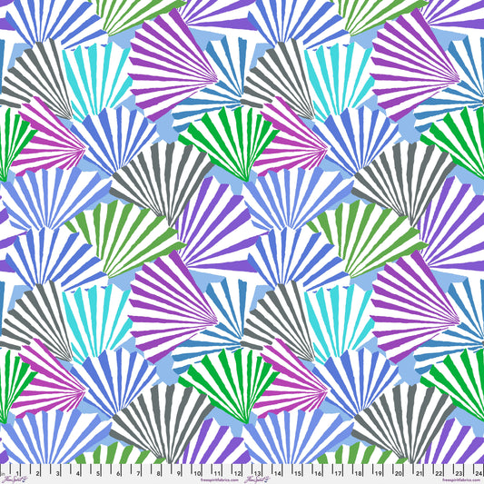 Fanfare in Blue quilting fabric, part of the Kaffe Fassett Collective February 2026 fabric collection (SKU: PWGP211.BLUE)