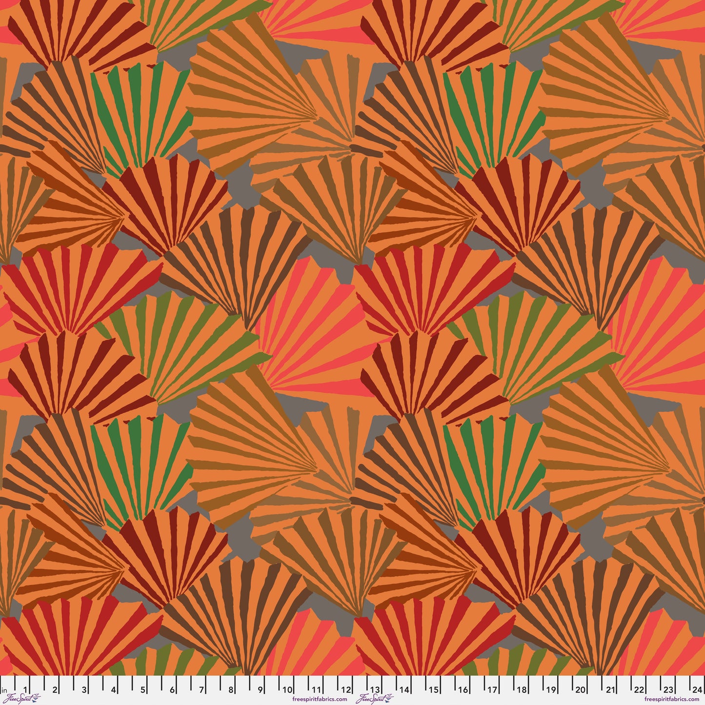 Fanfare in Brown quilting fabric, part of the Kaffe Fassett Collective February 2026 fabric collection (SKU: PWGP211.BROWN)