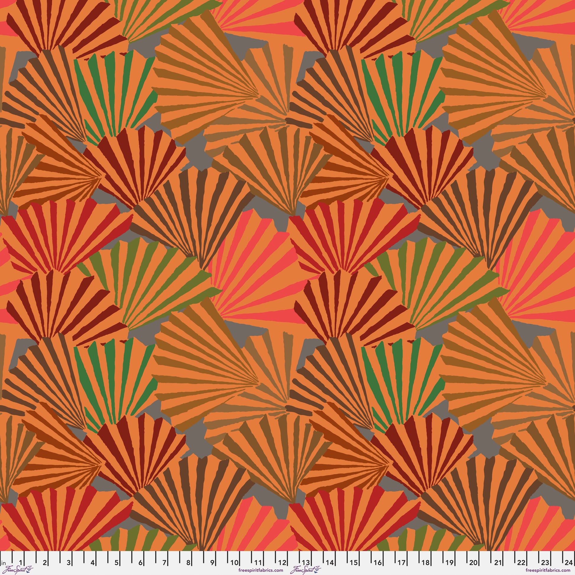 Fanfare in Brown quilting fabric, part of the Kaffe Fassett Collective February 2026 fabric collection (SKU: PWGP211.BROWN)