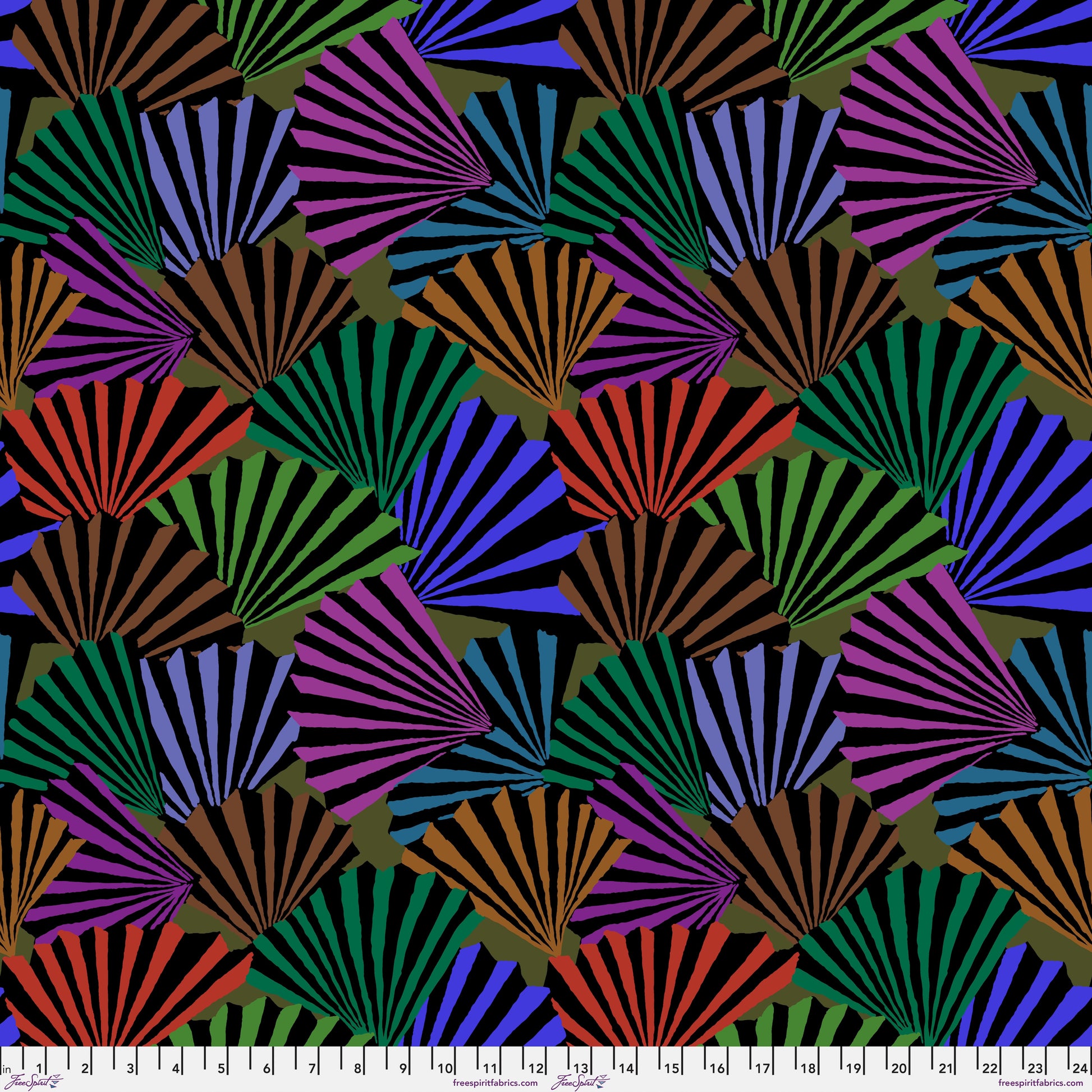 Fanfare in Dark quilting fabric, part of the Kaffe Fassett Collective February 2026 fabric collection (SKU: PWGP211.DARK)