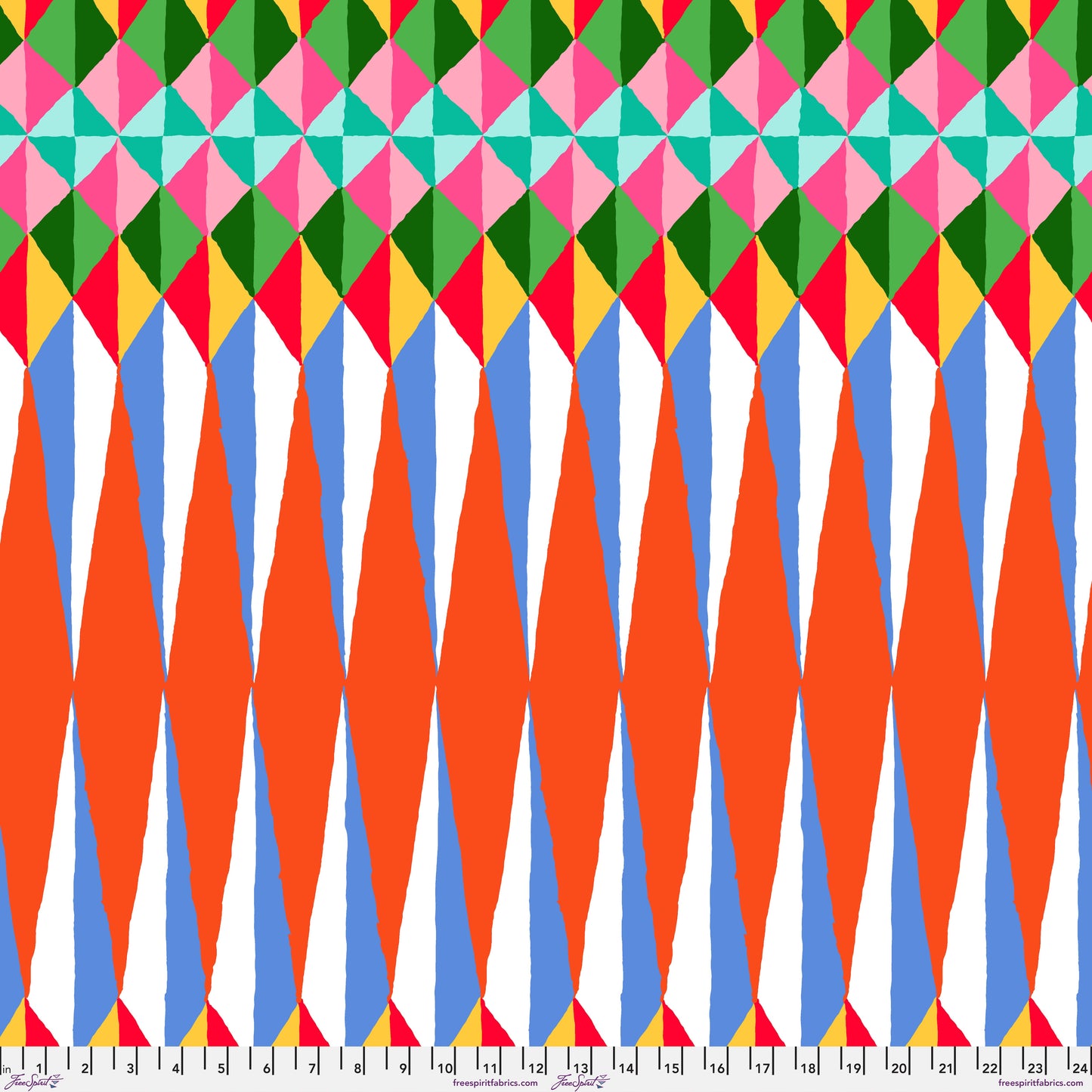 Spike in Hot quilting fabric, part of the Kaffe Fassett Collective February 2026 fabric collection (SKU: PWGP215.HOT)