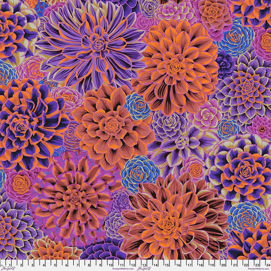 House Leeks in Purple quilting fabric, part of the Kaffe Fassett Collective fabric collection by Philip Jacobs (SKU: PWPJ113.PURPLE)
