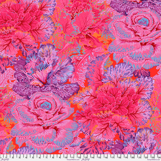 Curly Kale in Red - Kaffe Fassett for the Kaffe Fassett Collective