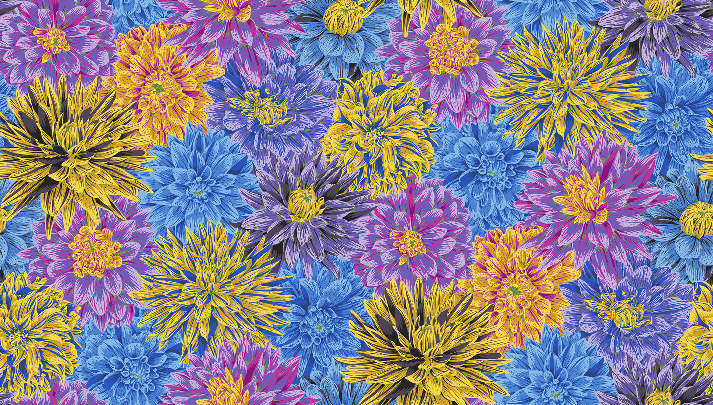 Bursting Stripes in Cool - Kaffe Fassett Collective - Half Yard