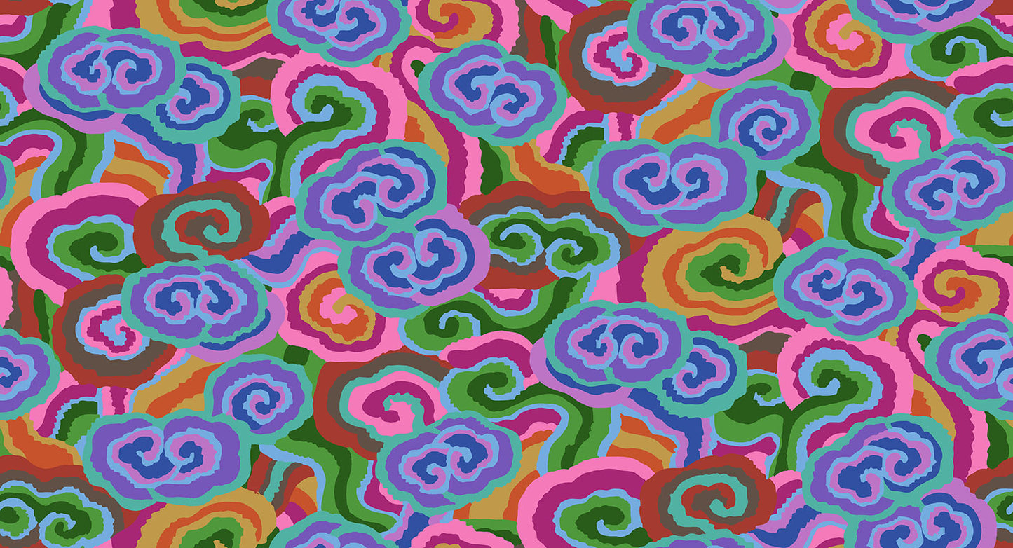 Cloud Scrolls in Deep - Kaffe Fassett Collective - Half Yard