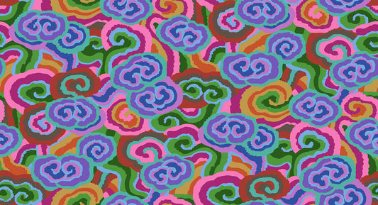Cloud Scrolls in Deep - Kaffe Fassett Collective - Half Yard