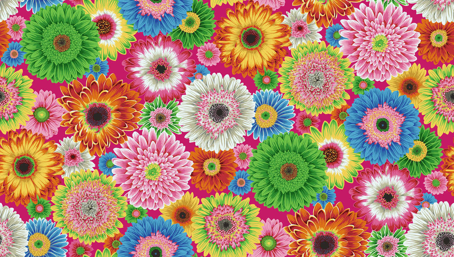 Gerbera Daisies in Bright - Kaffe Fassett Collective - Half Yard