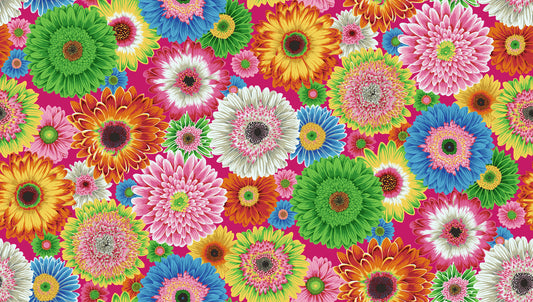 Gerbera Daisies in Bright - Kaffe Fassett Collective - Half Yard