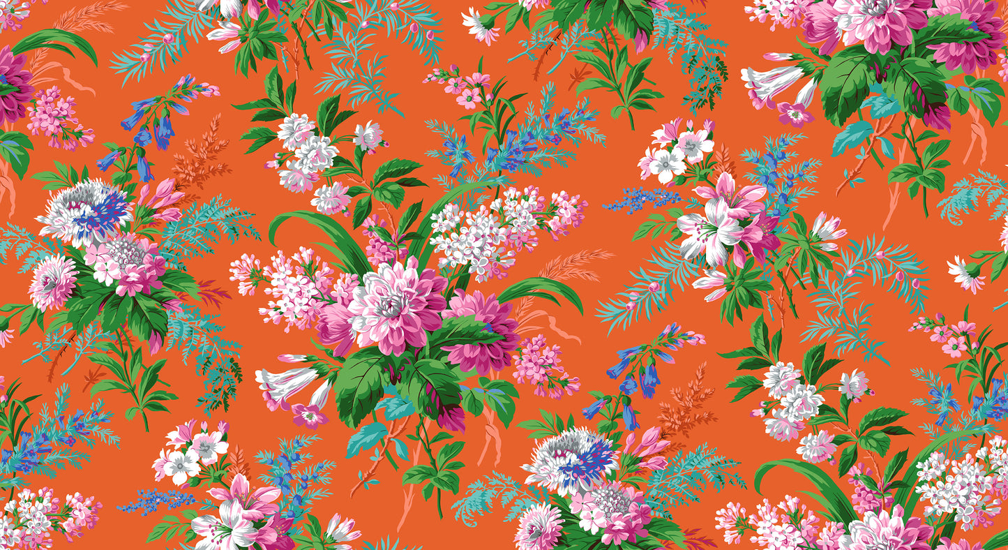 Jardin in Orange - Kaffe Fassett Collective - Half Yard