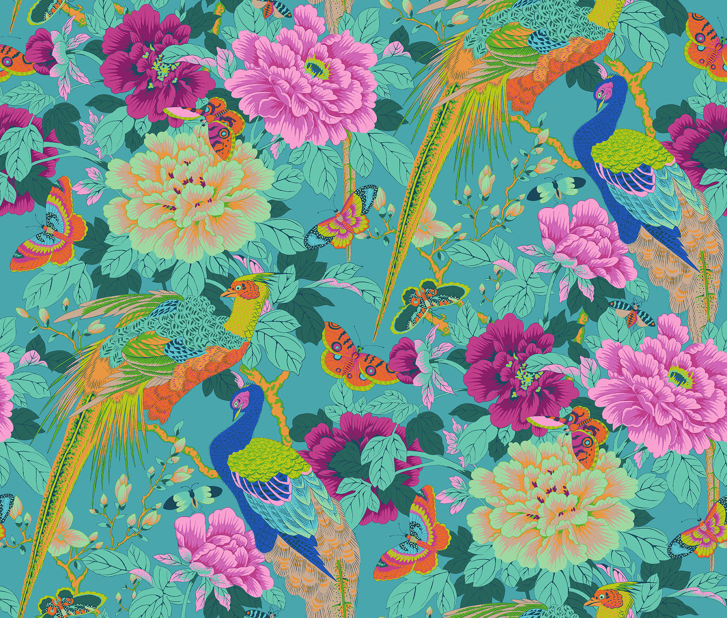 Birds and Bees in Blue - Kaffe Fassett Collective - Half Yard
