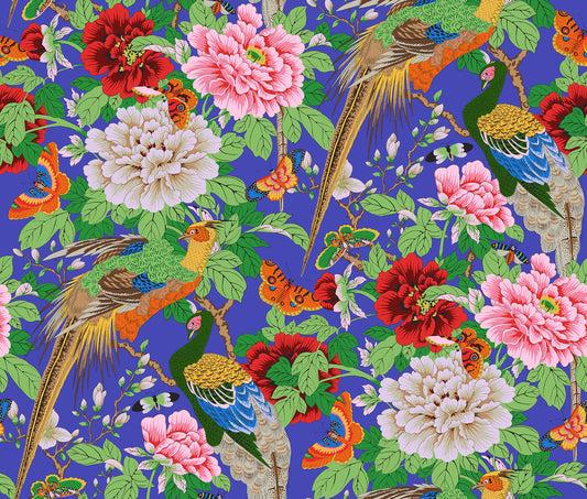Birds and Bees in Purple - Kaffe Fassett Collective - Half Yard