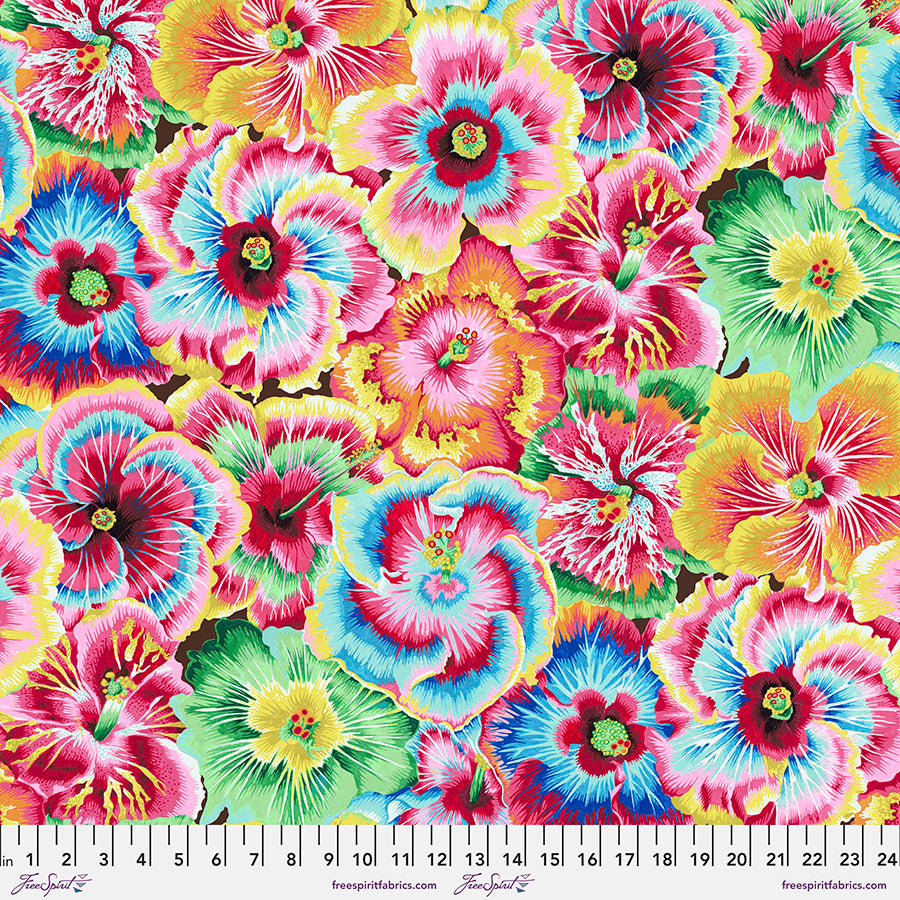 Hibiscus in Multi - Treasure Island - Snow Leopard Designs
