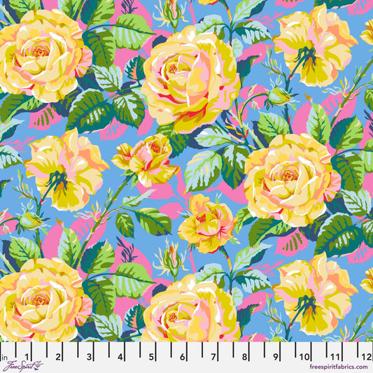 SM Rosey Outlook in Blue quilting fabric, part of the Market Days fabric collection by Stacy Peterson (SKU: PWST041.XBLUE)