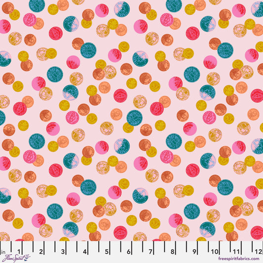 Thrifty in Pale Pink quilting fabric, part of the Market Days fabric collection by Stacy Peterson (SKU: PWST045.XPALEPINK)