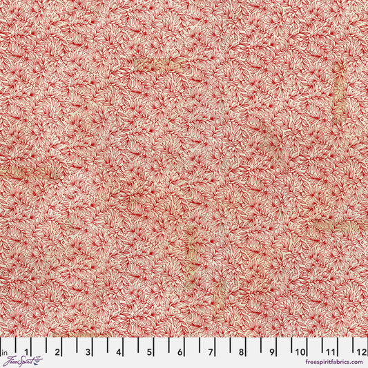 Cotton quilting fabric pattern called 'Berry Branch in Red'. Part of the 'Holidays Past' fabric collection. Designed by Tim Holtz for fabric company Free Spirit. SKU: PWTH202.RED. 44-45 inch width.