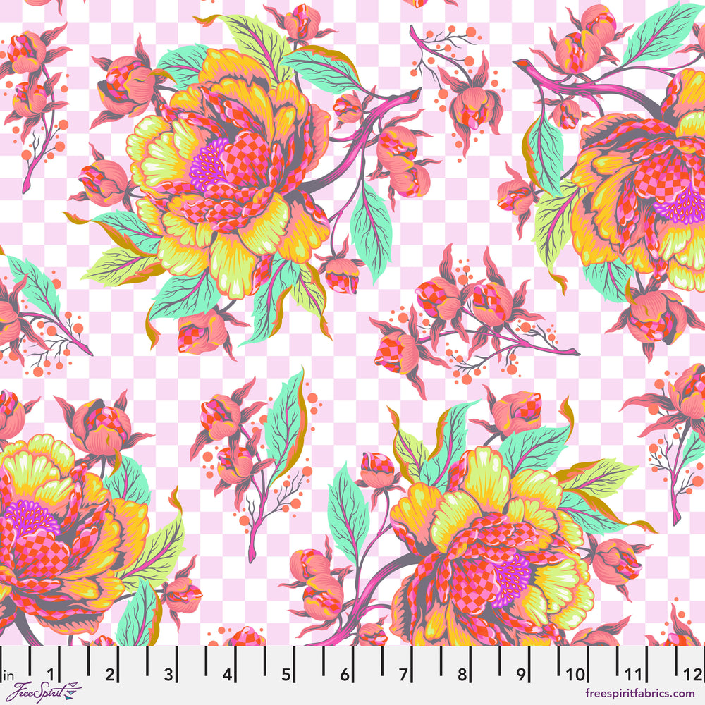 Untamed - Peony for Your Thoughts in Lunar - Tula Pink - PWTP235.LUNAR - Half Yard