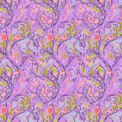 Full Moon Forest II - Branch Manager in Blossom - Tula Pink - PWTP247.BLOSSOM - Quilting Fabric